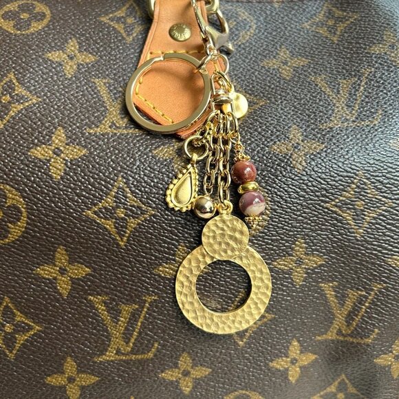 MATTE GOLD HOOP BAG CHARM Gold Tone - Picture 3 of 8